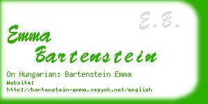 emma bartenstein business card